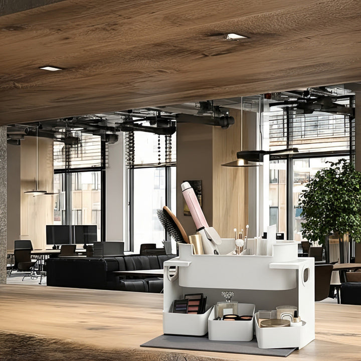 Maclean MC-479 Make Up Accessories Organizer with Comparments Cosmetics Toiletries Storage Rack Magnetic Cover 8kg