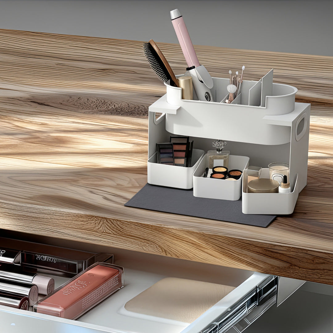 Maclean MC-479 Make Up Accessories Organizer with Comparments Cosmetics Toiletries Storage Rack Magnetic Cover 8kg