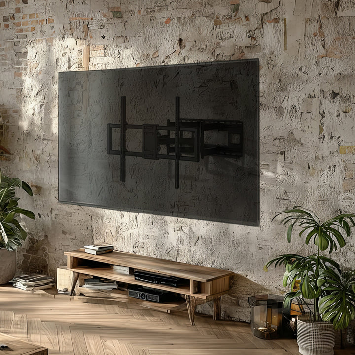 Lúibín Gléasta Balla Teilifíse Maclean MC-482 do Theilifíseáin Chomhréidhe &amp; Cuartha 60-120" suas le huasmhéid 120kg. VESA 900x600 Rothlach, Claonadh agus Rothlú, Lúibín Gléasta Balla Uilíoch Teilifíse