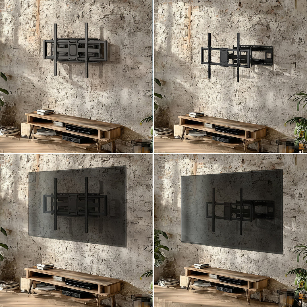 Lúibín Gléasta Balla Teilifíse Maclean MC-482 do Theilifíseáin Chomhréidhe &amp; Cuartha 60-120" suas le huasmhéid 120kg. VESA 900x600 Rothlach, Claonadh agus Rothlú, Lúibín Gléasta Balla Uilíoch Teilifíse