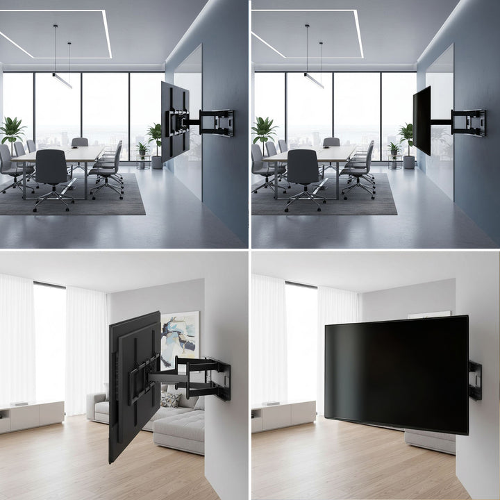 Lúibín Gléasta Balla Teilifíse Maclean MC-482 do Theilifíseáin Chomhréidhe &amp; Cuartha 60-120" suas le huasmhéid 120kg. VESA 900x600 Rothlach, Claonadh agus Rothlú, Lúibín Gléasta Balla Uilíoch Teilifíse