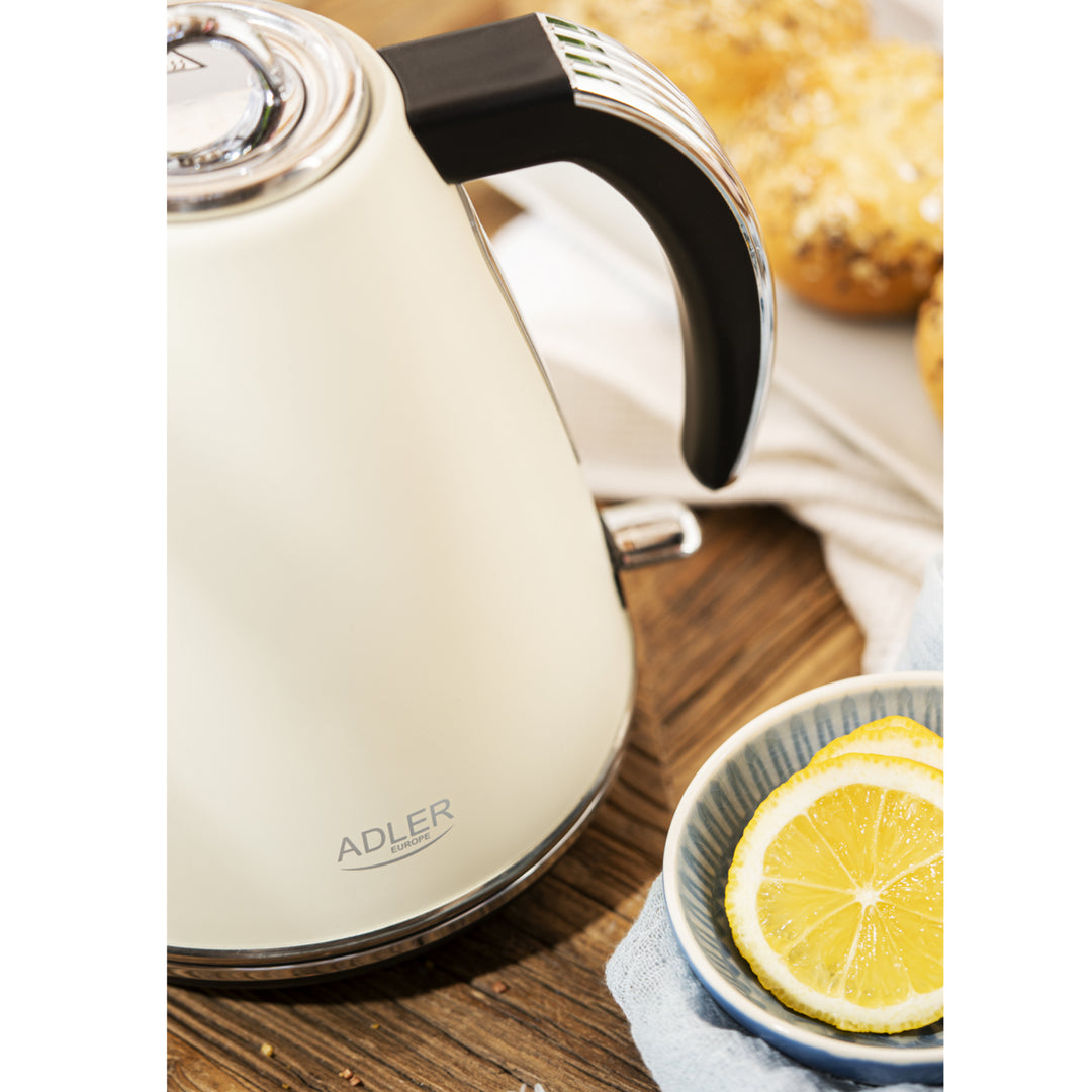 Metal kettle 1,5 L STRIX Adler AD 1343 creme - beige color