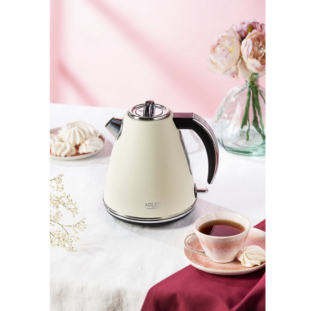 Metal kettle 1,5 L STRIX Adler AD 1343 creme - beige color