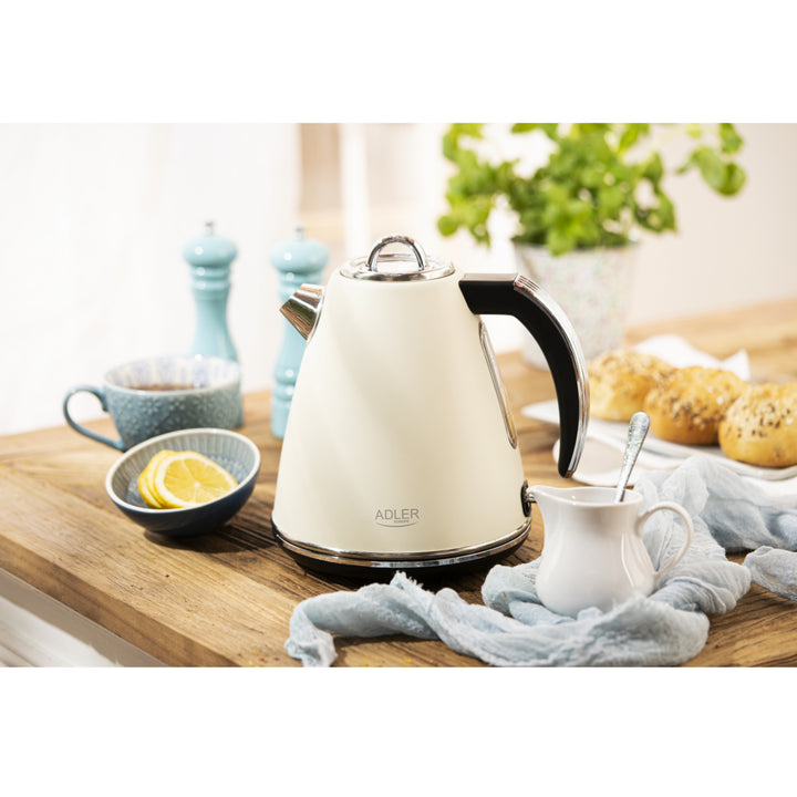 Metal kettle 1,5 L STRIX Adler AD 1343 creme - beige color