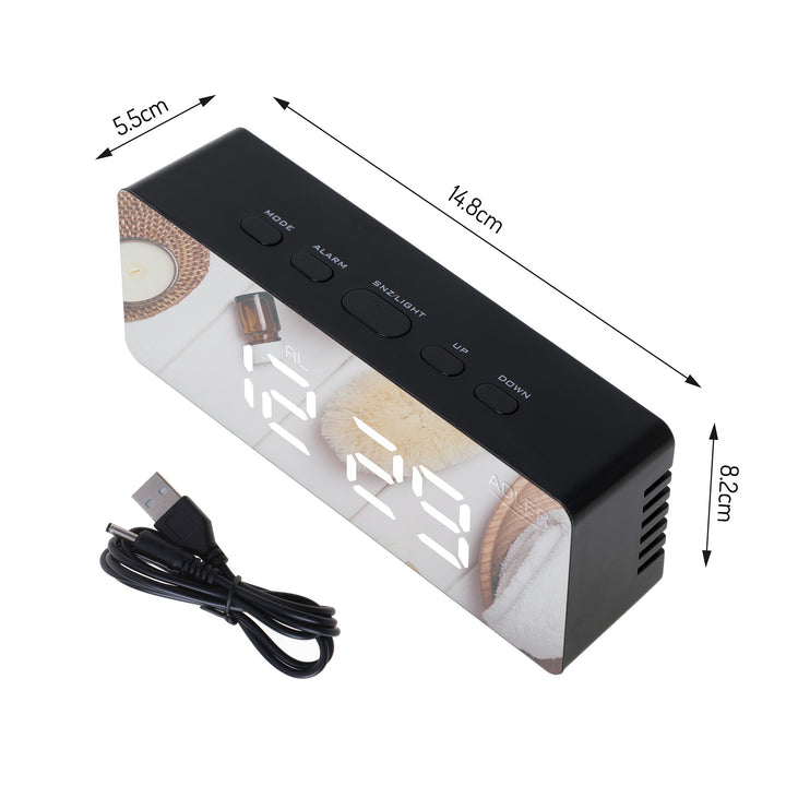 Adler alarm clock, LED display, temperature measurement, black, AD 1189B