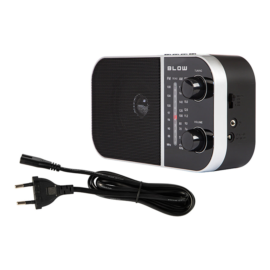Blow Portable analog AM/FM radio RA6 battery and mains power