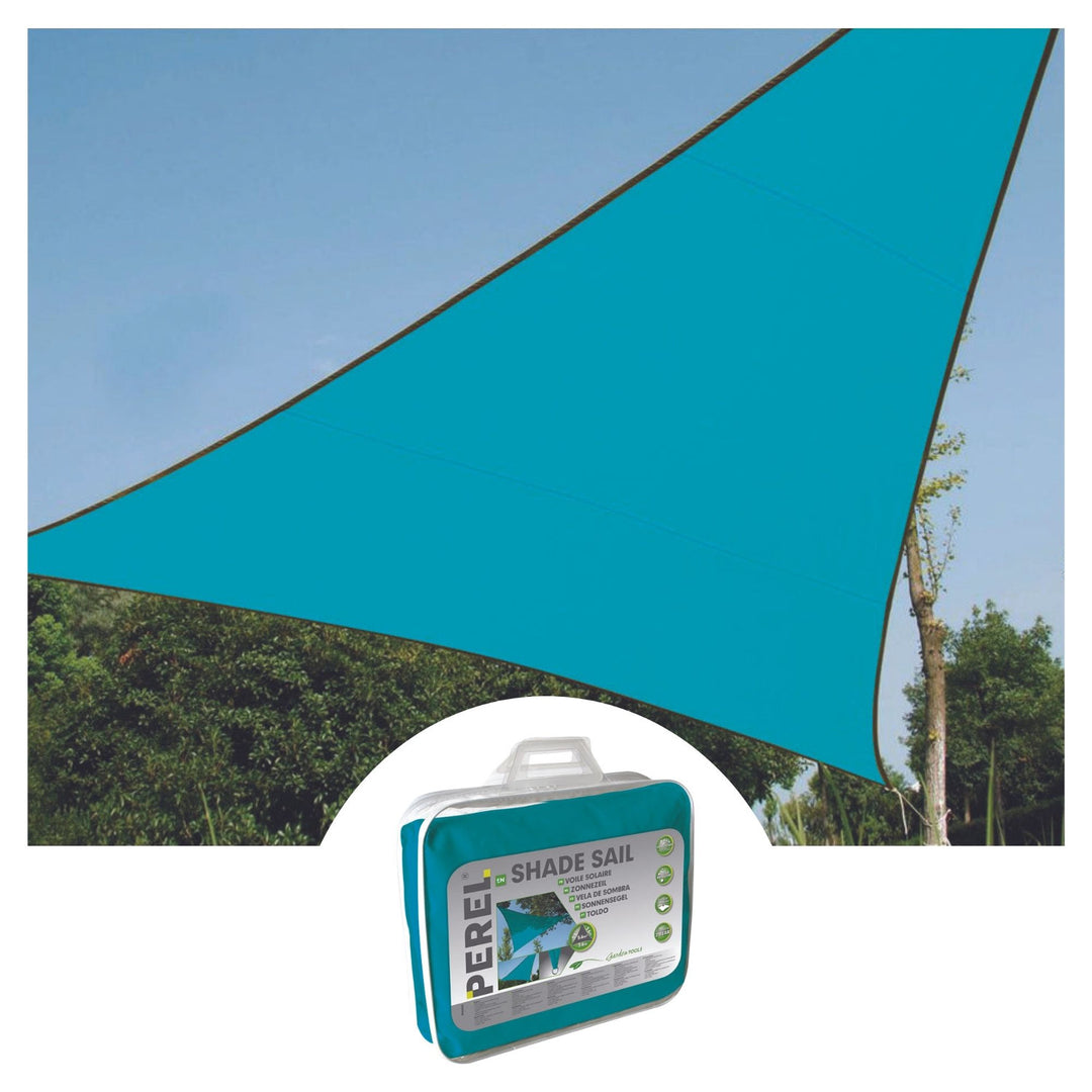 Triangle sunshade sail 5x5x5m polyester blue Perel GSS3500BL