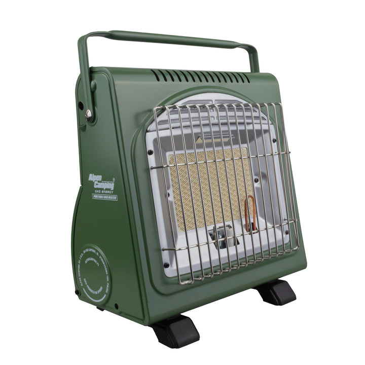 Alpen Camping Portable Gas Stove, 2-in-1 Stove/oven, Gas Consumption 108g/h, Piezo Ignition, IK1100 + 4 Cartridges