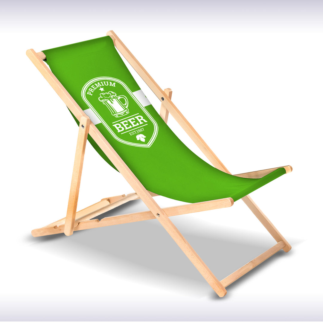 10x GreenBlue GB183 Classic Beechwood Lounger with your own imprint