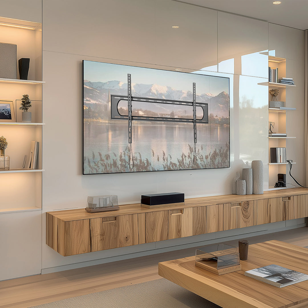 Maclean TV MC-750N Heavy Duty TV Wall Mount Bracket max. 120kg Flat Slim Tilting VESA 900x600 60-120" Black