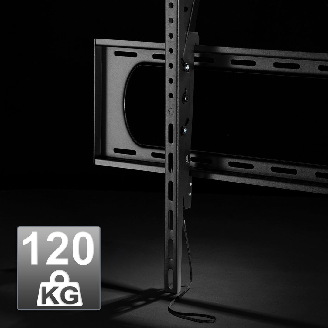 Maclean TV MC-750N Heavy Duty TV Wall Mount Bracket max. 120kg Flat Slim Tilting VESA 900x600 60-120" Black