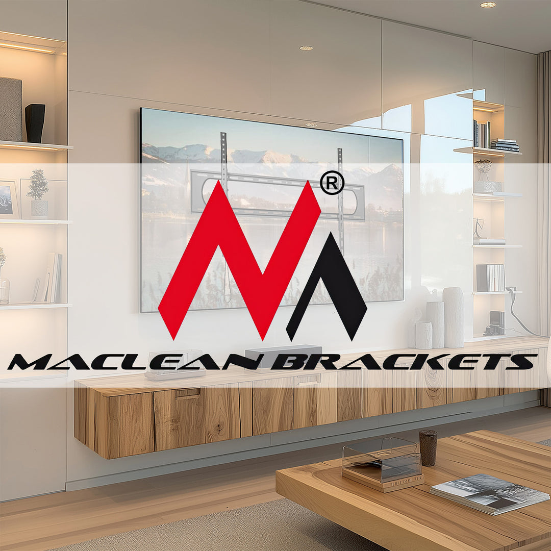 Maclean TV MC-750N Heavy Duty TV Wall Mount Bracket max. 120kg Flat Slim Tilting VESA 900x600 60-120" Black