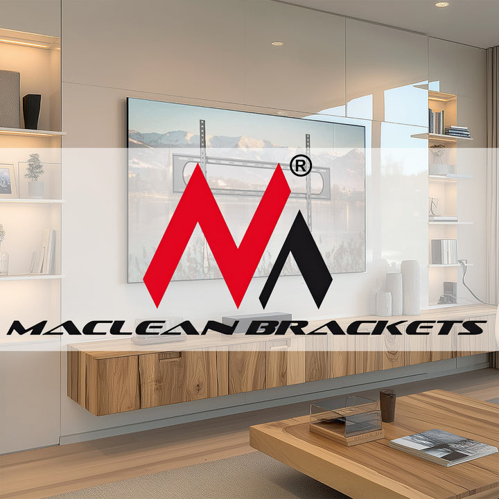 Maclean TV MC-750N Heavy Duty TV Wall Mount Bracket max. 120kg Flat Slim Tilting VESA 900x600 60-120" Black