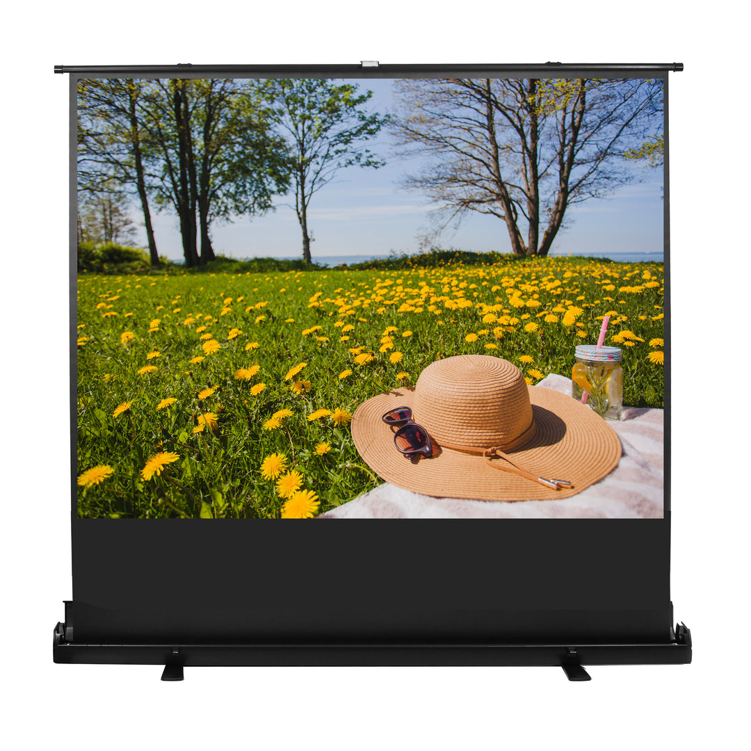Maclean Portable Projection Screen, Compact, Floor-Standing, 86", 4:3, MC-963