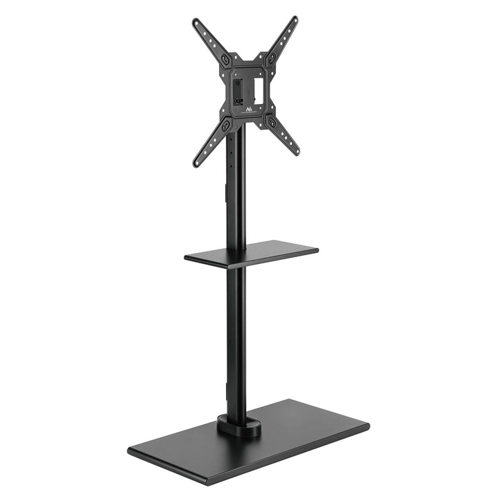 Maclean MC-972 TV Floor Stand with Shelf, TV or Monitor Holder, fot TVs 23"-55", 35kg, Black