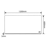 NanoRS RS173 Desk Pad Desk Cover Mat, Mouse Pad, 1200x600x3mm, Black