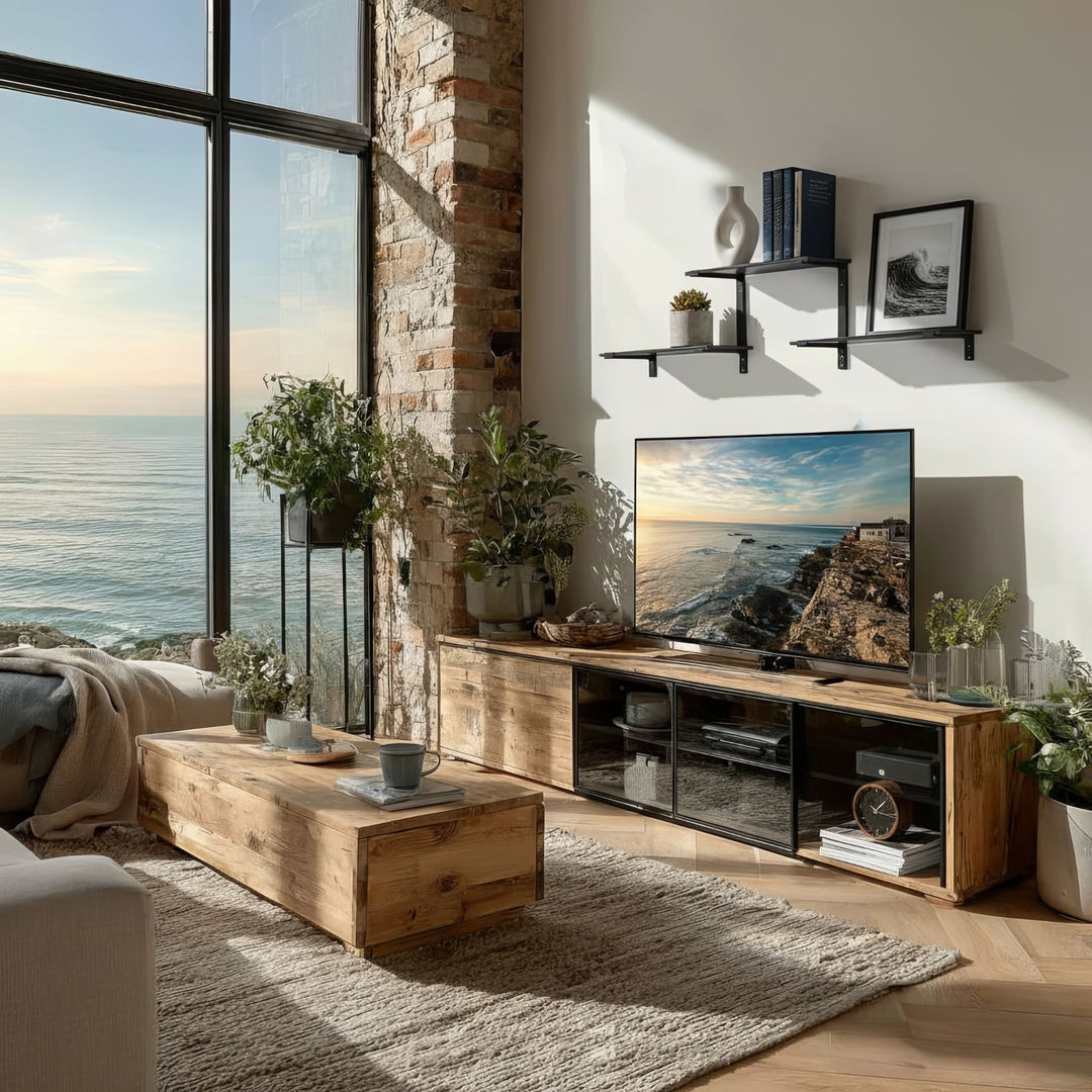 Maclean MC-974 Three-level Modular Shelves, Wall Floating Shelves, Storage, 30kg max