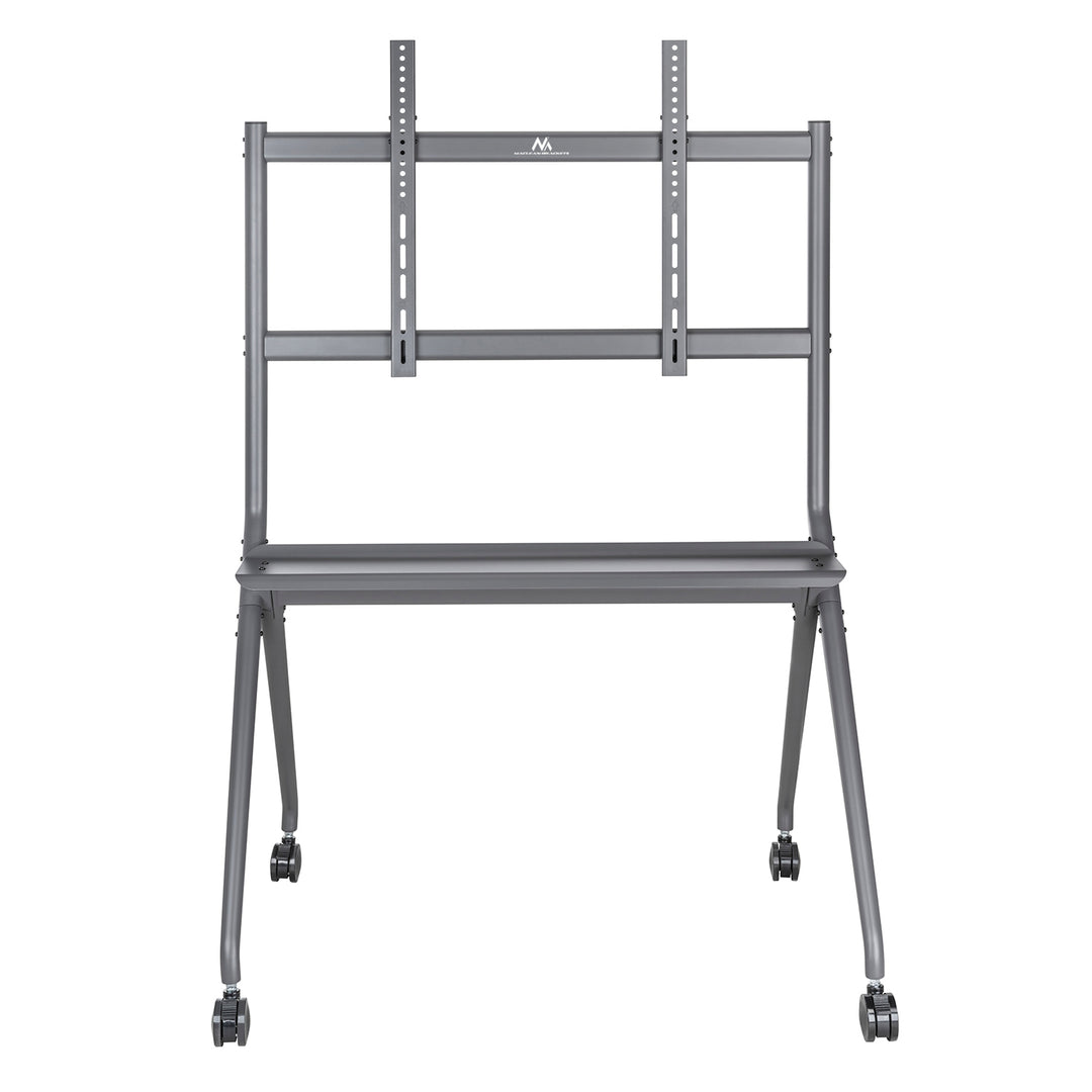 Maclean MC-977 Mobile TV Floor Stand for TVs 50"-86", 120kg, Built-in shelf, Casters