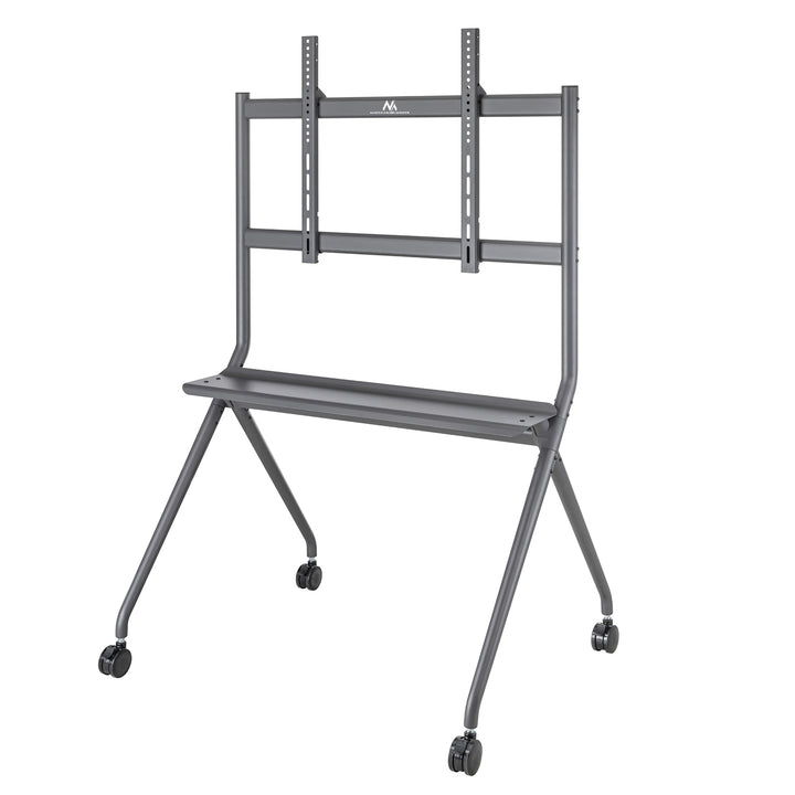 Maclean MC-977 Mobile TV Floor Stand for TVs 50"-86", 120kg, Built-in shelf, Casters