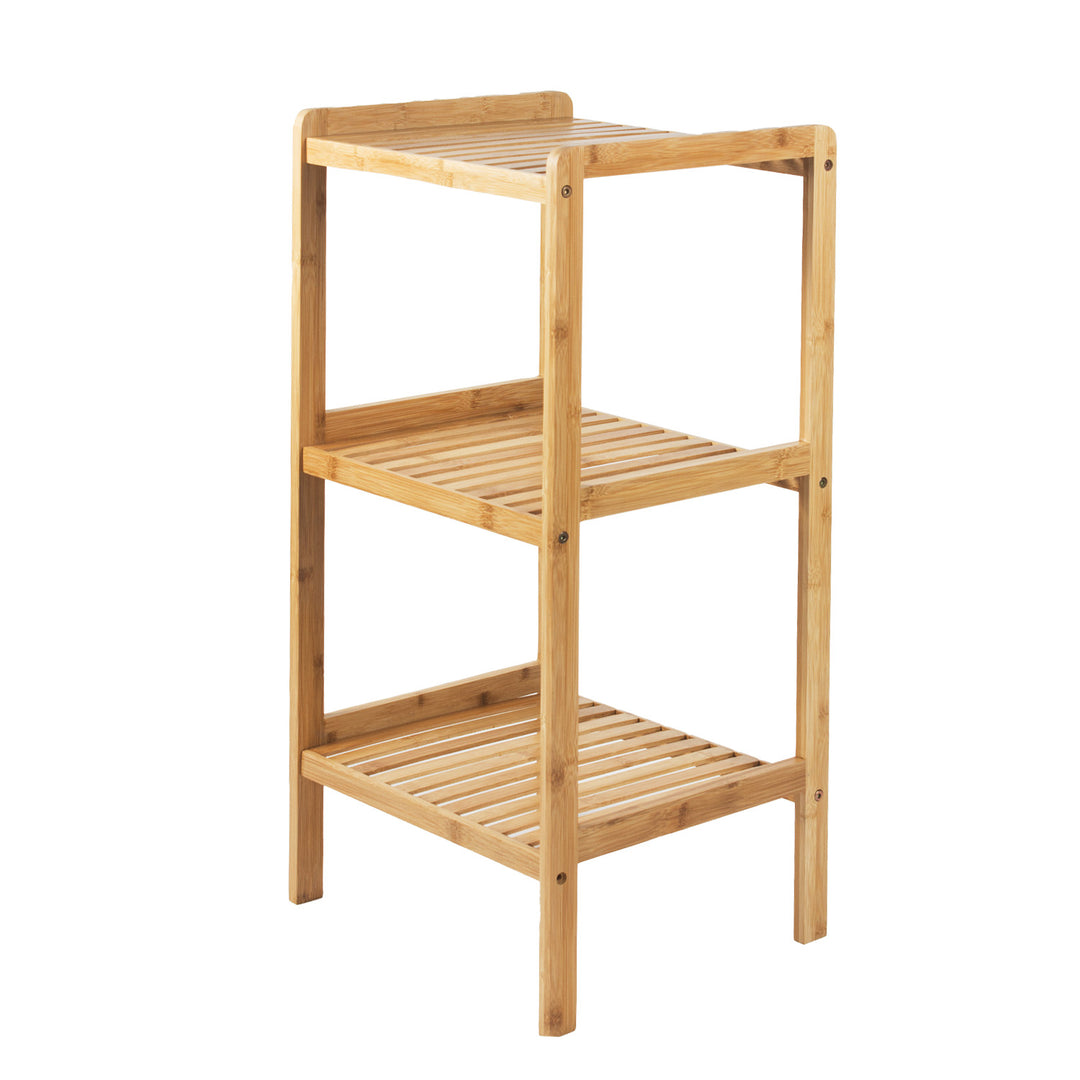 GreenBlue GB321 Bathroom Bamboo Storage Rack - 3 Shelves Cabinet Towel Accessories 370x330x780mm ECO-Friendly