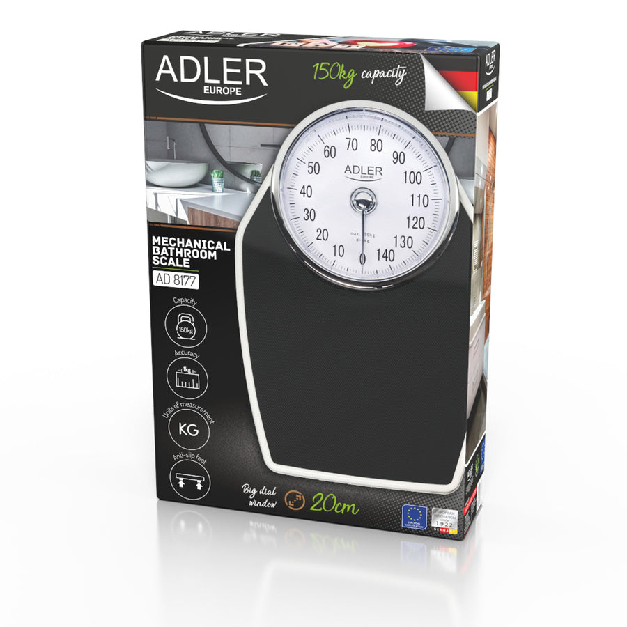 Adler bathroom scale, mechanical, up to 150 kg, AD 8177