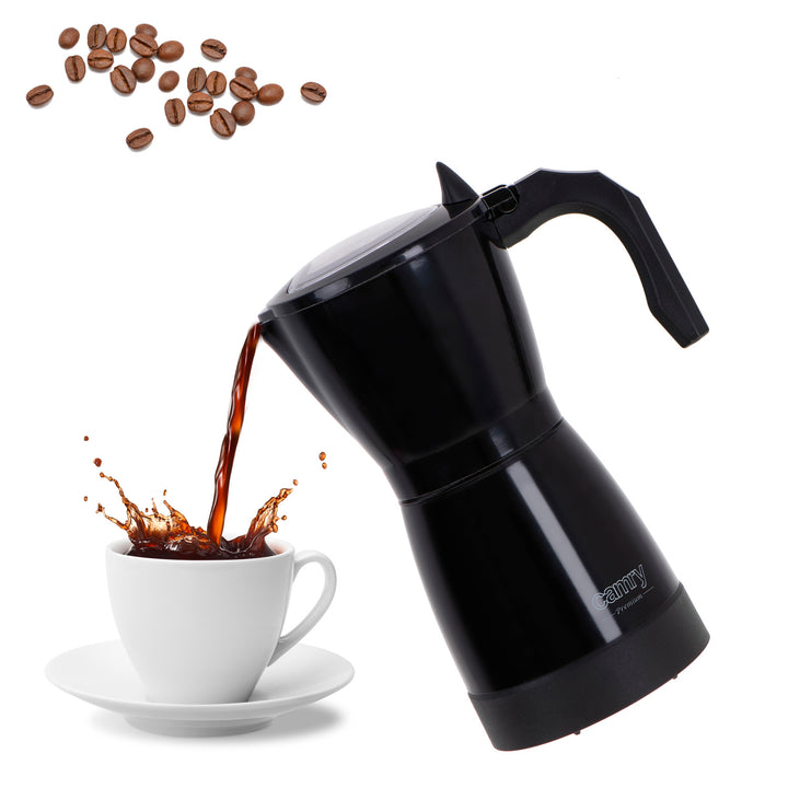 Meaisín caife leictreach Moka Camry CR 4415B 300ml le haghaidh 6 chupán espresso