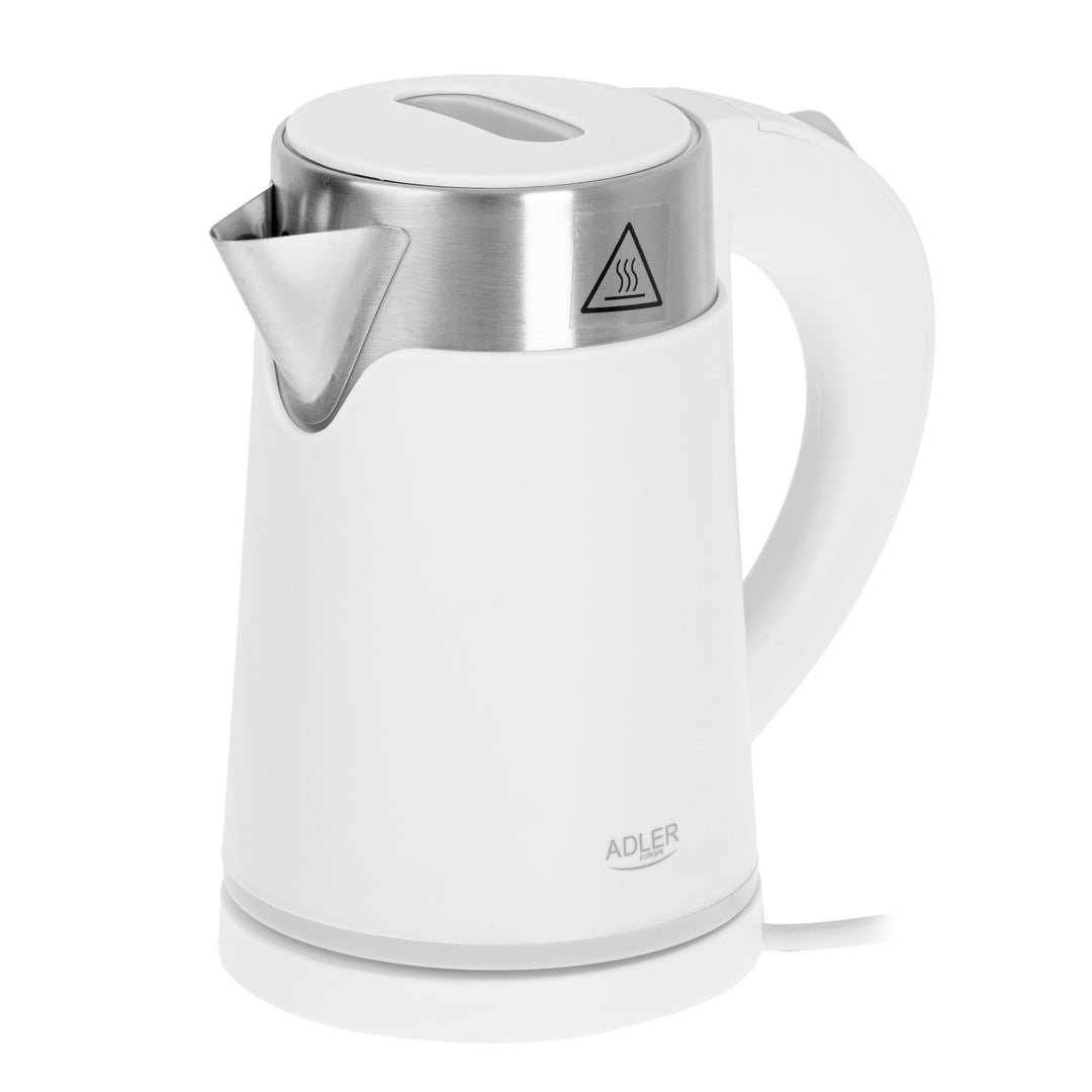 Adler electric kettle, cordless, 0.6L, 800W, white, AD 1372