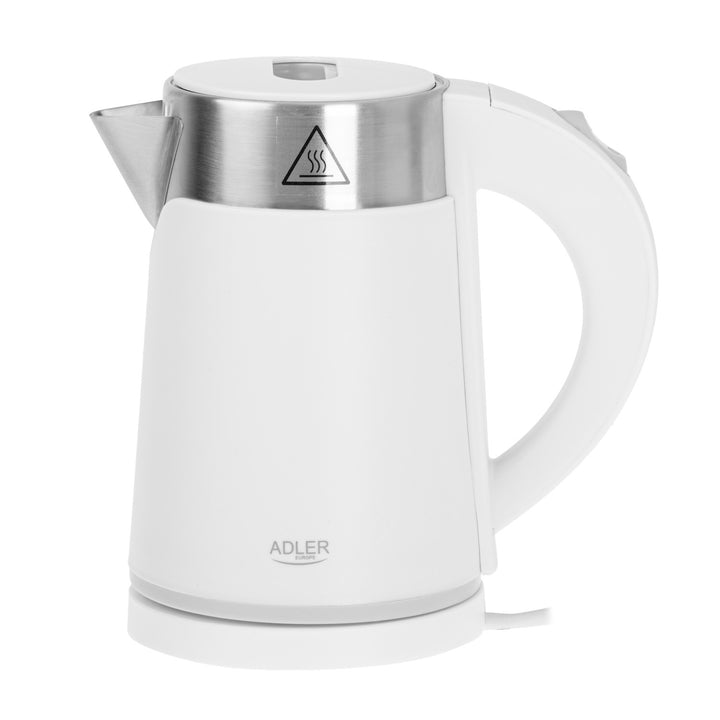 Adler electric kettle, cordless, 0.6L, 800W, white, AD 1372