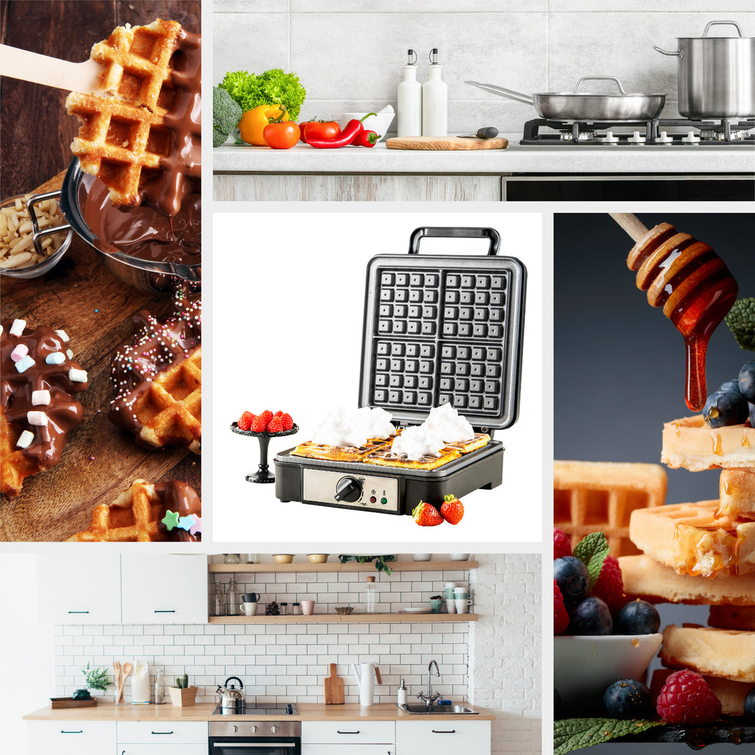 Adler waffle maker, for 4 waffles, temperature control, 1800W, AD 3049