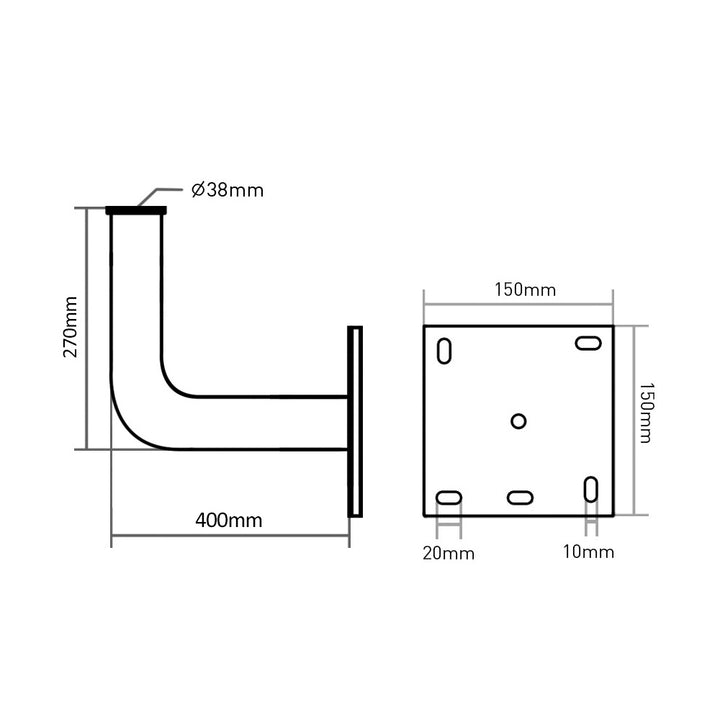 Satellite set, 90 cm antenna, 40 cm mount, quad converter, 100 m cable, plugs