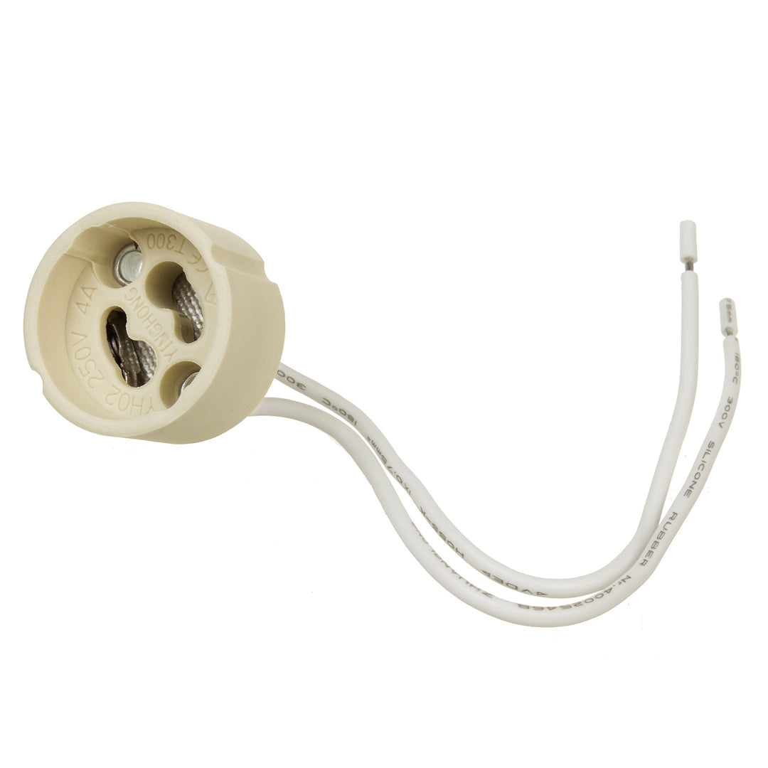 10x Maclean connection socket, GU10 ceramic socket, 250V~, Max. rated current 2A, Cable length 14cm, MCE428