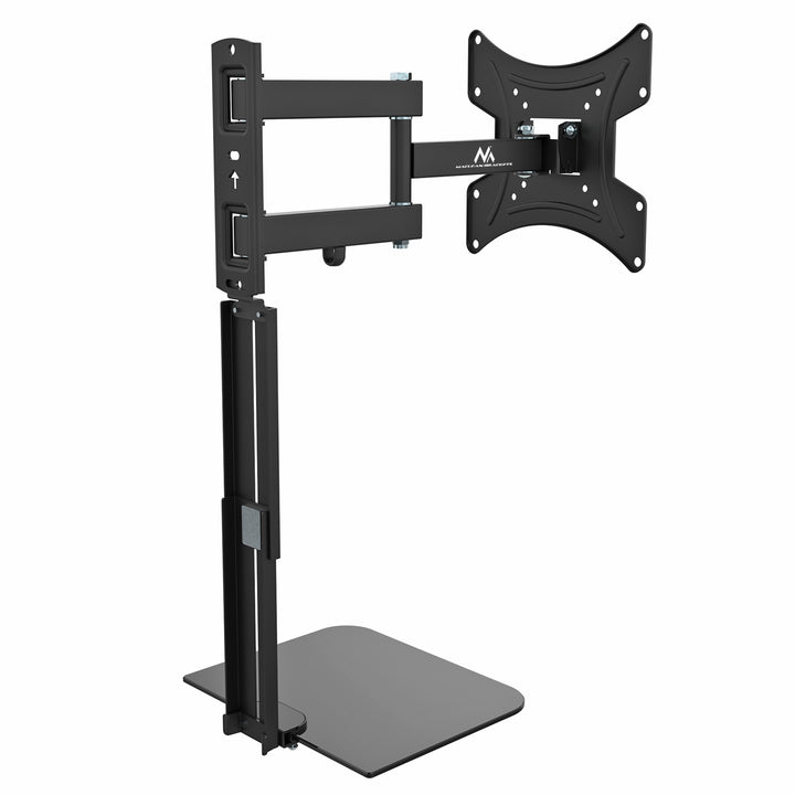 Maclean MC-771A TV Mount with DVD Shelf, Monitor or TV Holder with Shelf, vesa 200x200 , 23"-43", 25kg, Black