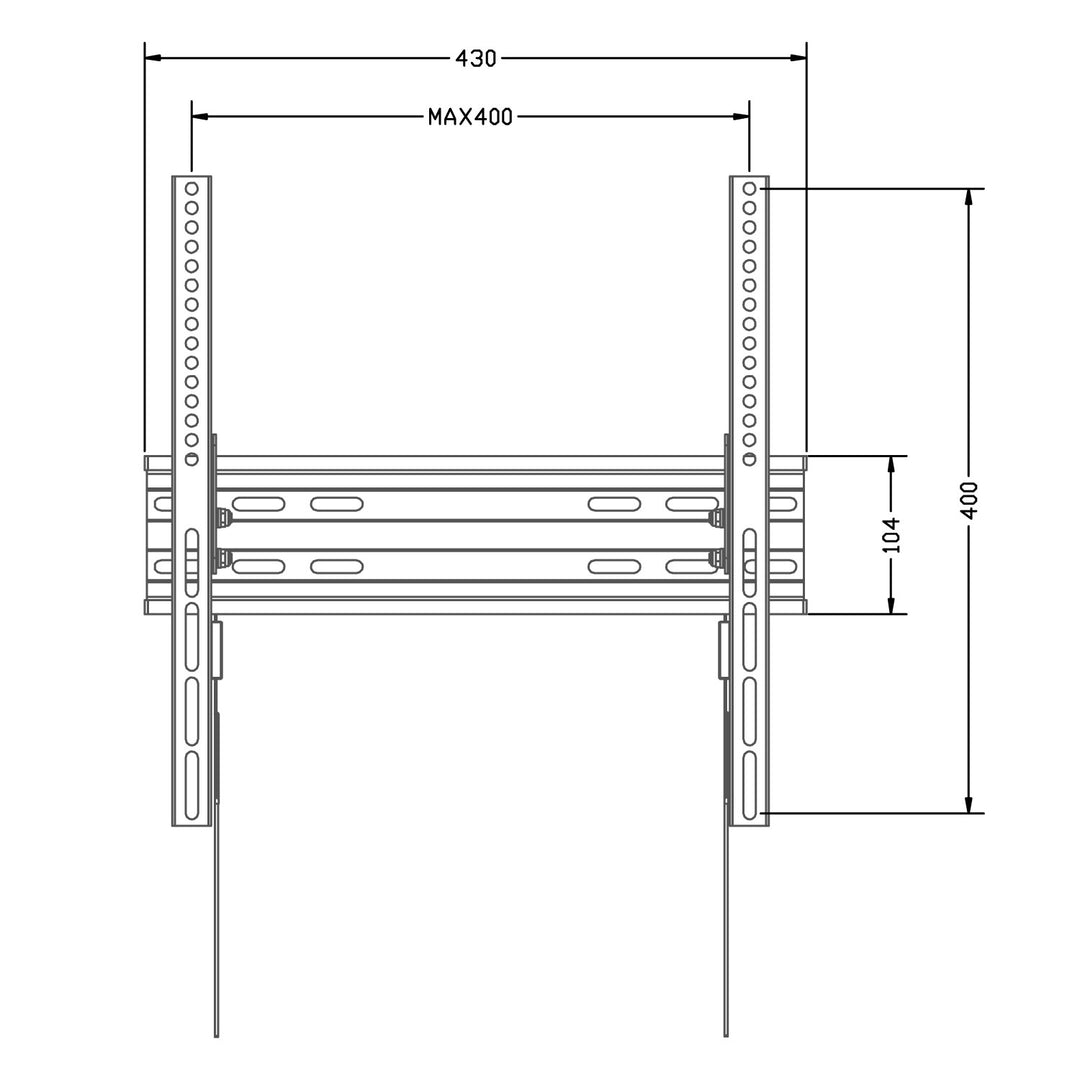 Maclean MC-748A TV or Monitor Mount, TV Wall Holder, Handle, max VESA 400x400, 32-70", 45kg, Black