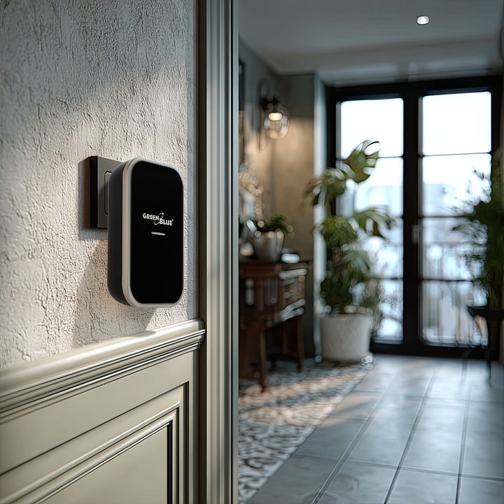 Clog Dorr Gan Sreang Gan Cheallraí GreenBlue GB157 B Cinéiteach, Melodies, Dubh, Raon suas le 200m, IP44