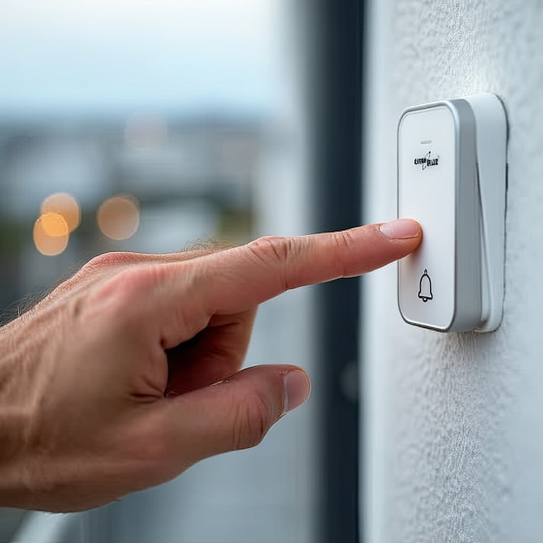 Clog Doras Gan Sreang Gan Ceallraí GreenBlue GB157 W Cinéiteach, Melodies, Bán, Raon suas le 200m, IP44