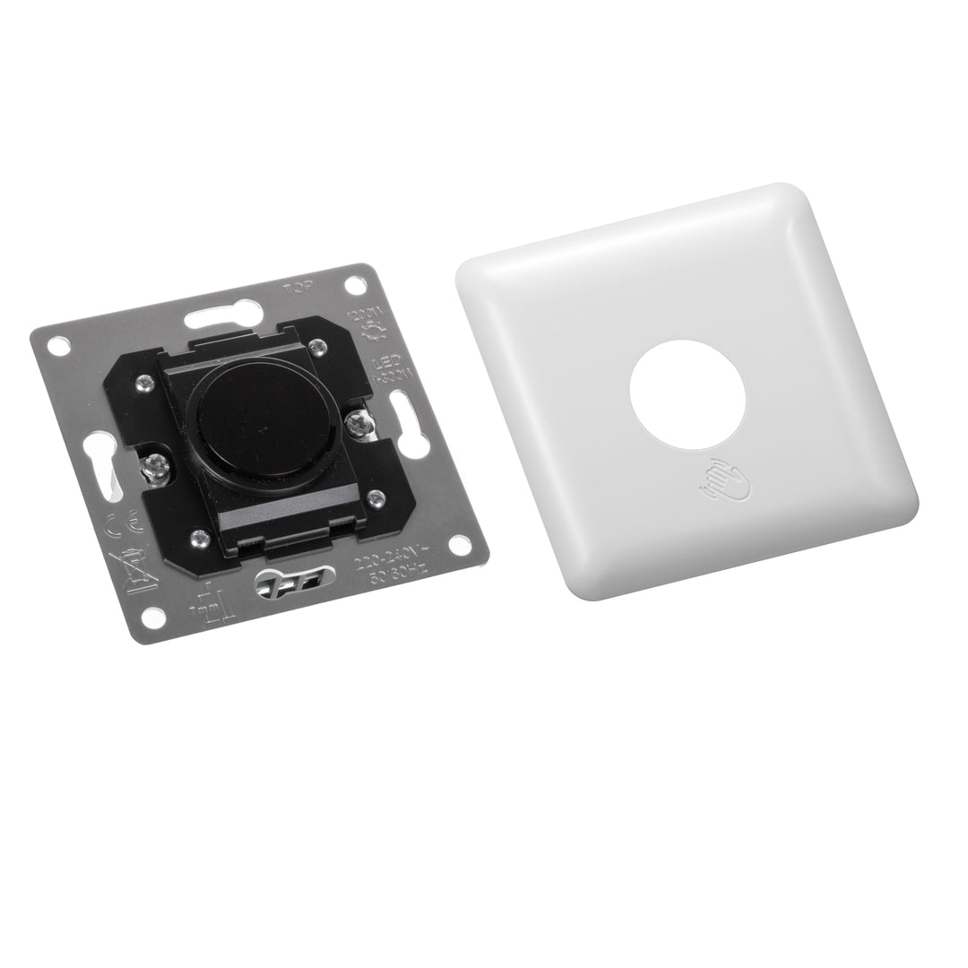 Maclean Short-Range PIR Sensor, with a detection range of 5-6cm, designed for recessed installation, supporting a maximum load of 1200W, model MCE313 W.