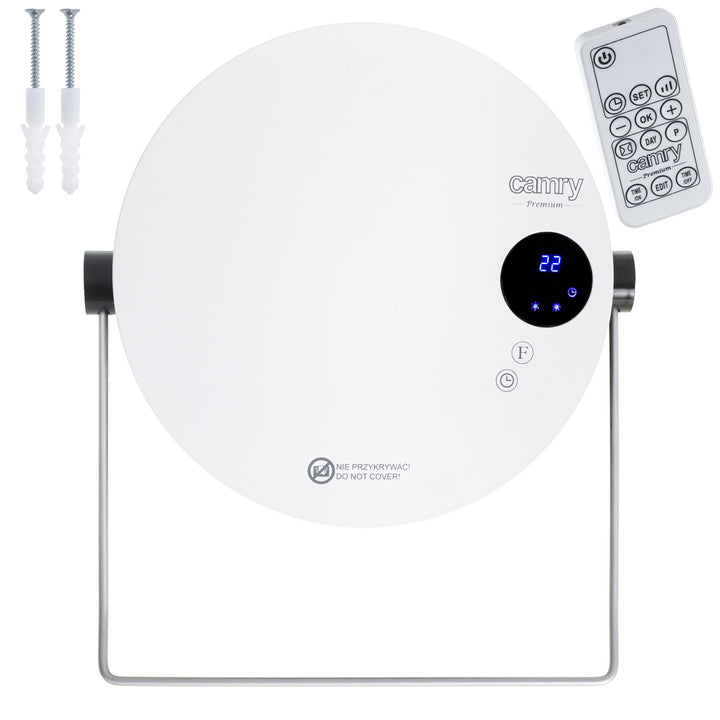 Camry bathroom heater, power 2000W, 2 heating levels, LCD display, remote control, CR 7747