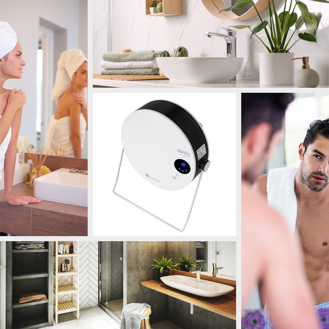Camry bathroom heater, power 2000W, 2 heating levels, LCD display, remote control, CR 7747