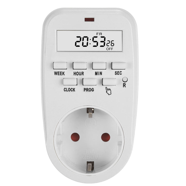 GreenBlue GB362 F Timer Switch - Digital Timer, 16A Max Load, IP20, Schuko Plug