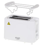 Adler toaster, 6 degrees of control, bun grate, 900W, white, AD 3223
