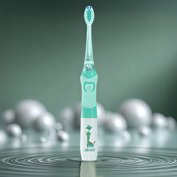 Scuab fiacla sonach do pháistí SEAGO, glas, 1xAAA 1.5V (nach bhfuil san áireamh), 3 leid, SG-977 Glas