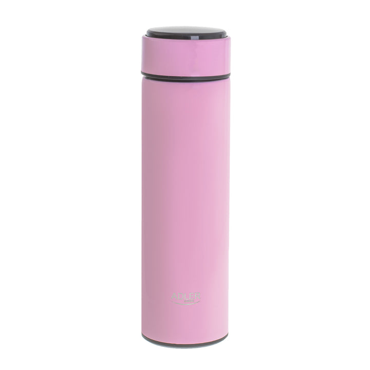 Adler thermos flask, LED touch display, capacity 473 ml, pink, AD 4506