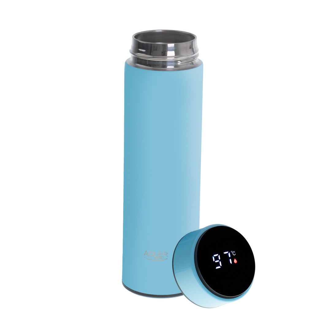 Adler thermos flask, LED touch display, capacity 473 ml, blue, AD 4506