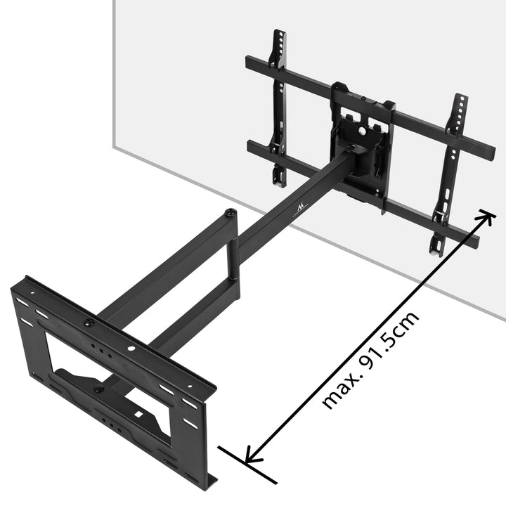 Maclean MC-985 TV Wall Mount Extendable Arm Bracket Holder max VESA 600x400 Adjustable 37-80" 45kg Long Arm 915mm Heavy Duty