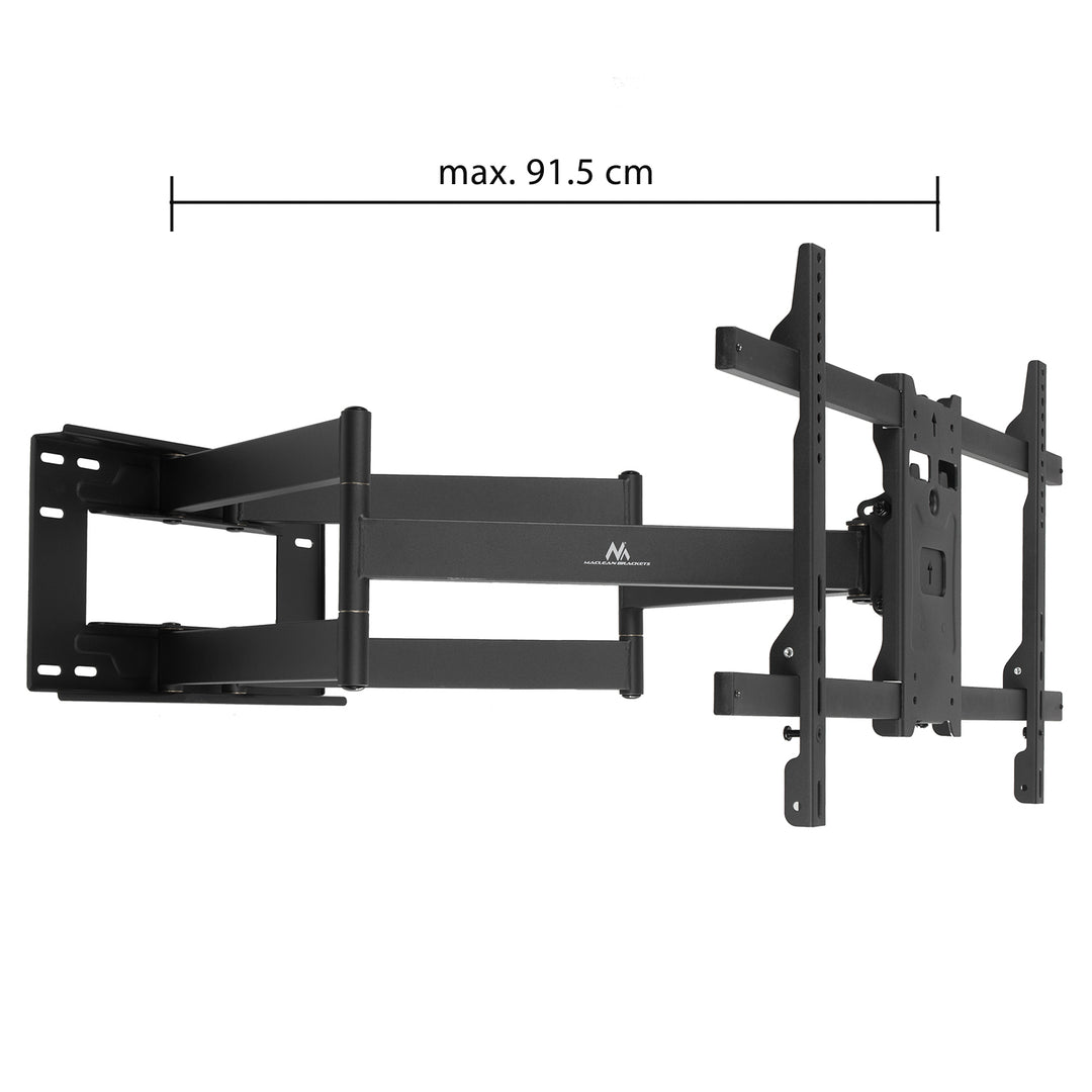 Maclean MC-986 TV Wall Mount, TV Holder, Max VESA 800x400, 37-85", 55kg, Long Arm 915mm Extendable Adjustable Wall Distance Heavy Duty