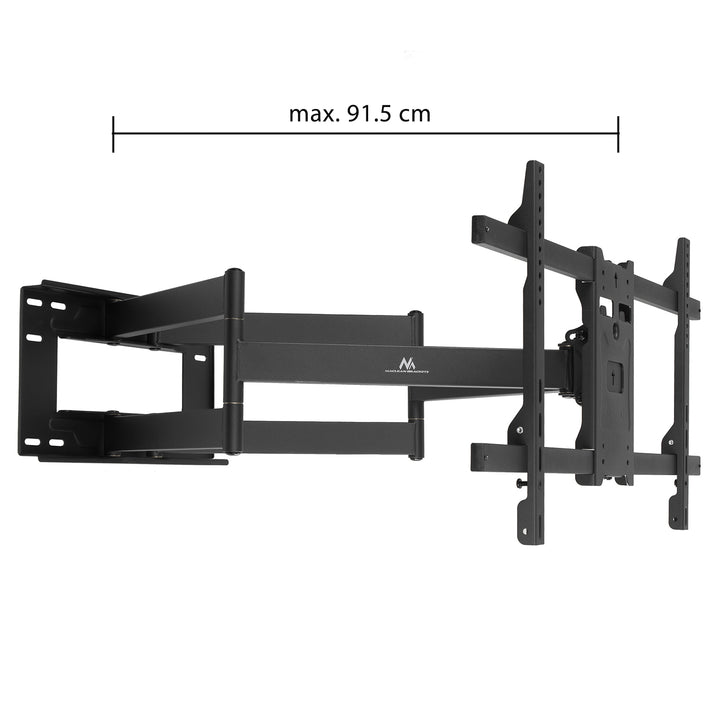 Maclean MC-986 TV Wall Mount, TV Holder, Max VESA 800x400, 37-85", 55kg, Long Arm 915mm Extendable Adjustable Wall Distance Heavy Duty