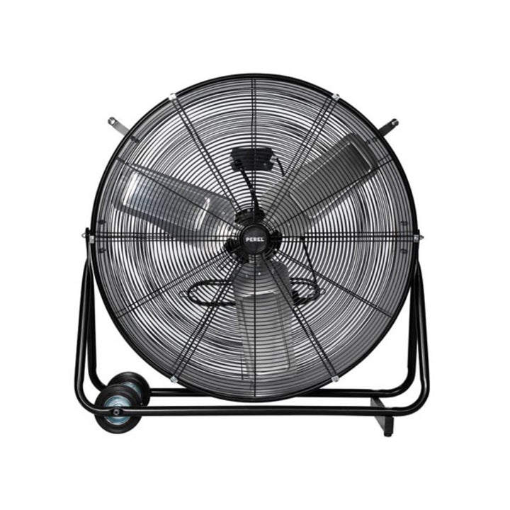 Large Floor Fan with Diameter of 75 cm Metal Black Adjustable Height