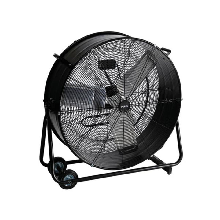 Large Floor Fan with Diameter of 75 cm Metal Black Adjustable Height