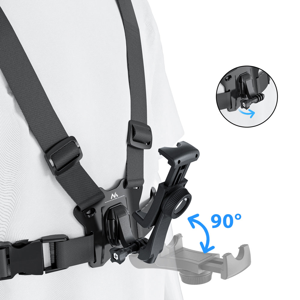 Maclean telephone sports harness, universal, for phone, camera, GoPro, and other cameras, swivel mount, MC-294