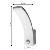 Maclean grey 20W 2000lm IP65 4000K LED lamp with motion sensor